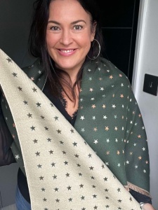 Reversible Stars Scarf - Green